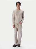 Kaschmirpullover mit Rollkante, Rundhals