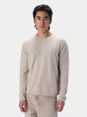 Kaschmirpullover mit Rollkante, Rundhals