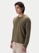 Kaschmirpullover mit Rollkante, Rundhals