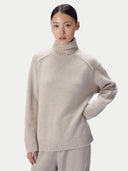 Kaschmir-Rollkragenpullover mit lockerer Passform