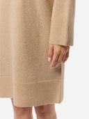 Strickkleid mit Rundhalsausschnitt Beige - Gobi Cashmere