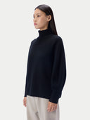 Kaschmir-Rollkragenpullover im Linksstrick