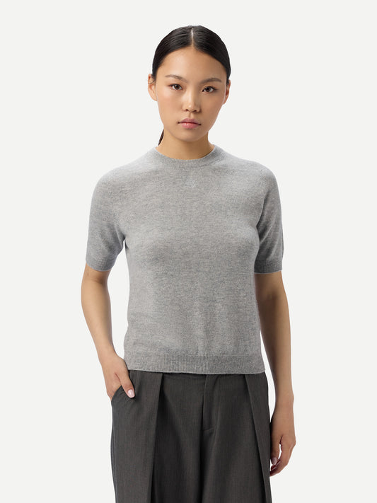 Kaschmir-Pullover mit kurzen Ärmeln