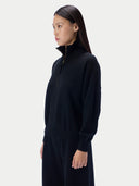 Kaschmirpullover mit kurzem Reißverschluss