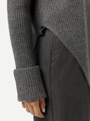 Kaschmir-Pullover mit Abnehmbarem Kragen Steingrau - Gobi Cashmere