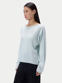 Kaschmirpullover mit U-Boot-Ausschnitt
