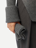 Kaschmir-Pullover mit Abnehmbarem Kragen Steingrau - Gobi Cashmere