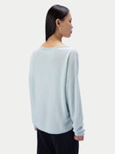 Kaschmirpullover mit U-Boot-Ausschnitt
