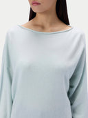 Kaschmirpullover mit U-Boot-Ausschnitt