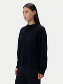 Kaschmirpullover mit Zopf-Raglanärmeln und Rundhalsausschnitt