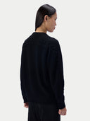 Kaschmirpullover mit Zopf-Raglanärmeln und Rundhalsausschnitt