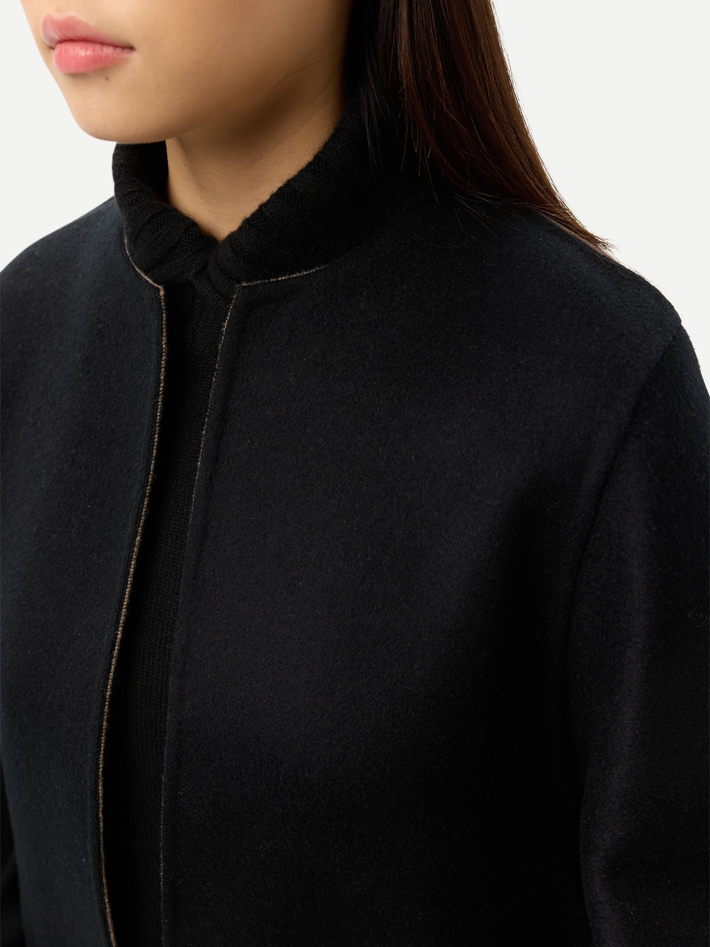 Ponchojacke aus Kaschmir mit Tasche