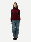 Kaschmir-Pullover mit Umklapp-Rollkragen Zinfandel - Gobi Cashmere #color_zinfandel