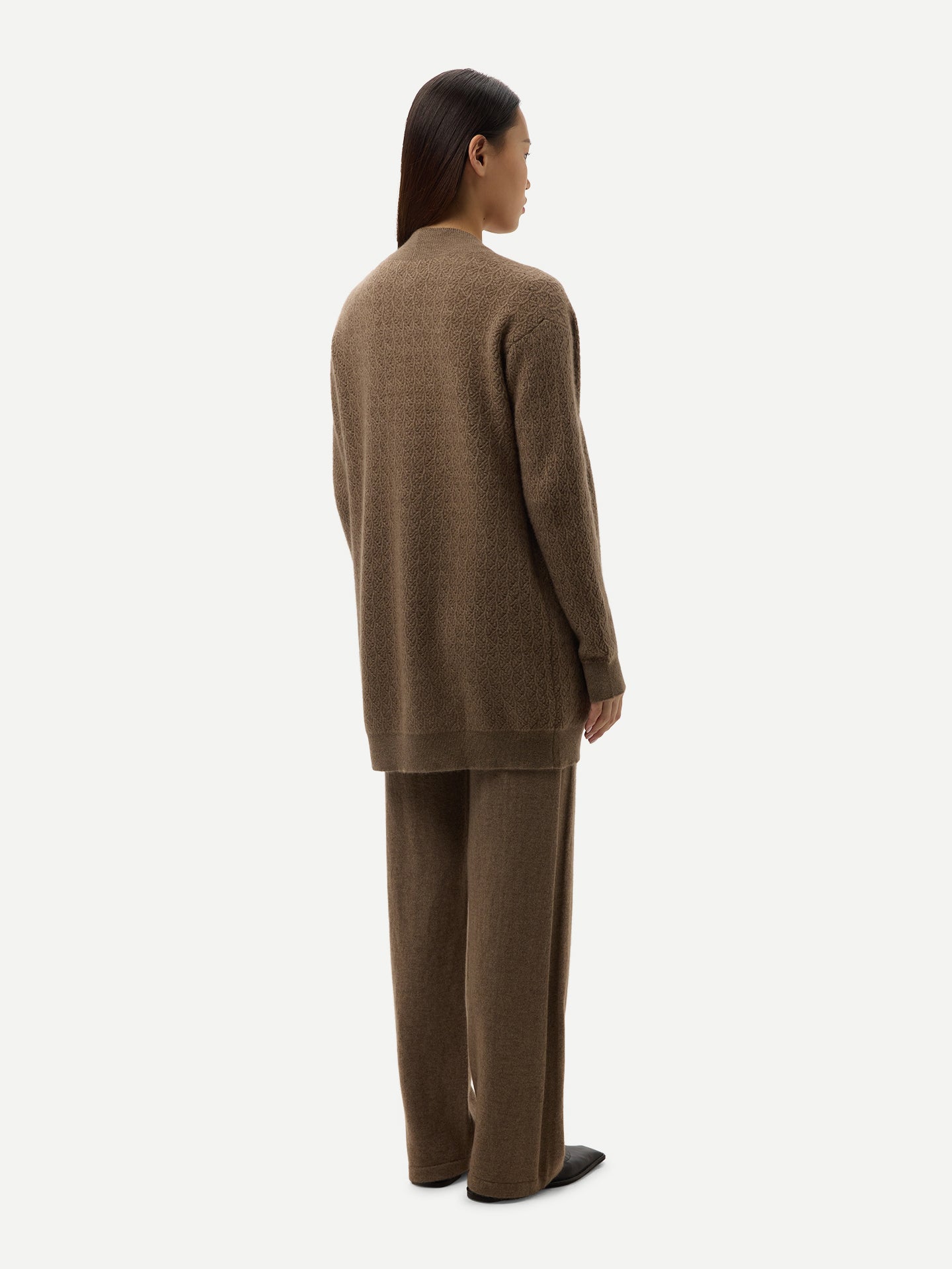 Ajour-Strick Kaschmir-Cardigan