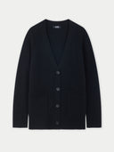 Damen Kakao Lockerer Kaschmir-Cardigan mit Knöpfen | Gobi Cashmere