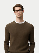 Herren Kaschmir-Pullover mit Rippenstrick