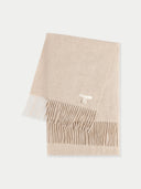 Kaschmirschal mit Fransen Warmes Gray - Gobi Cashmere