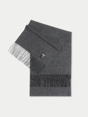 Kaschmirschal mit Fransen Holzkohle - Gobi Cashmere