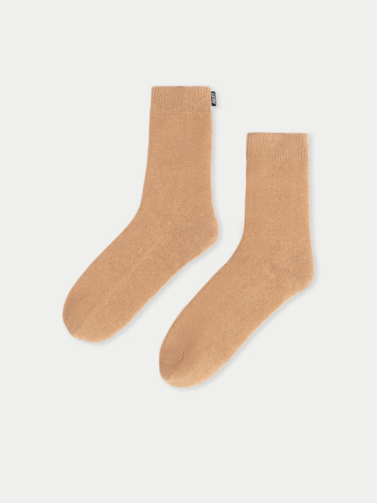 Unisex Kaschmir Rippenstrick-Bettsocken Schaffell- Gobi Cashmere