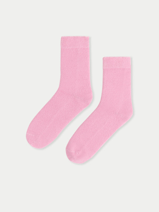 Unisex Kaschmir Rippenstrick-Bettsocken Orchid Smoke - Gobi Cashmere