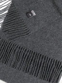 Kaschmirschal mit Fransen Holzkohle - Gobi Cashmere