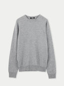 Basic Kaschmirpullover mit R-Ausschnitt Vapor Blue - Gobi Cashmere