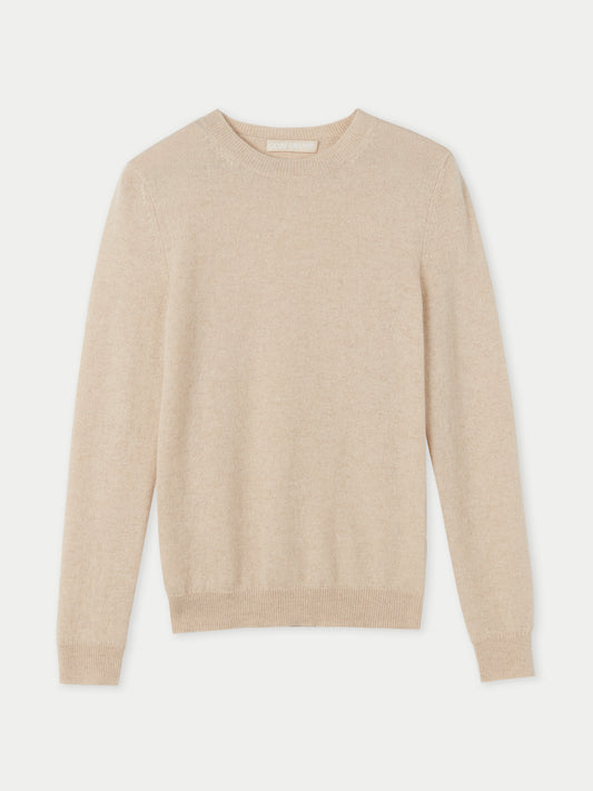 Damen Kaschmir 99€ Set aus Pullover und Mütze Beige - Gobi Cashmere