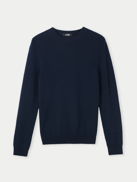 Damen Kaschmir 99€ Set aus Pullover und Mütze Marineblau - Gobi Cashmere