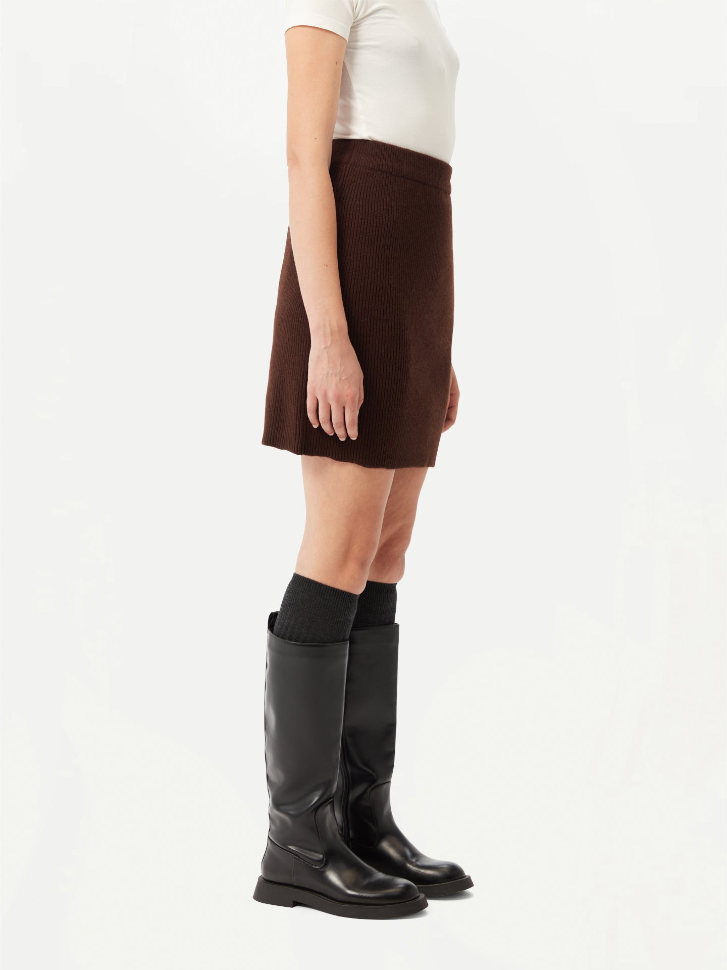 Women's Cashmere Mini Skirt Demitasse - Gobi Cashmere