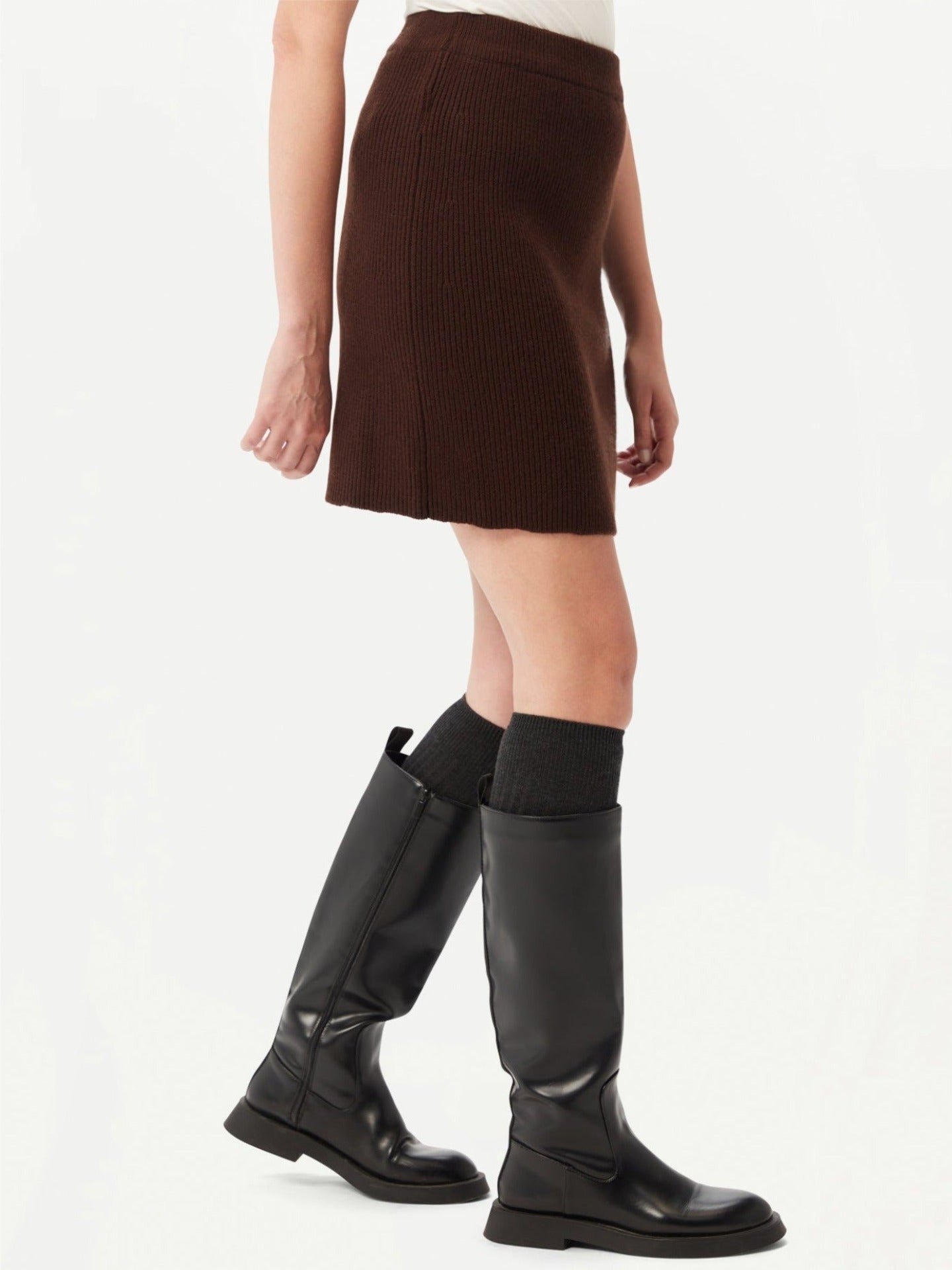 Women's Cashmere Mini Skirt Demitasse - Gobi Cashmere