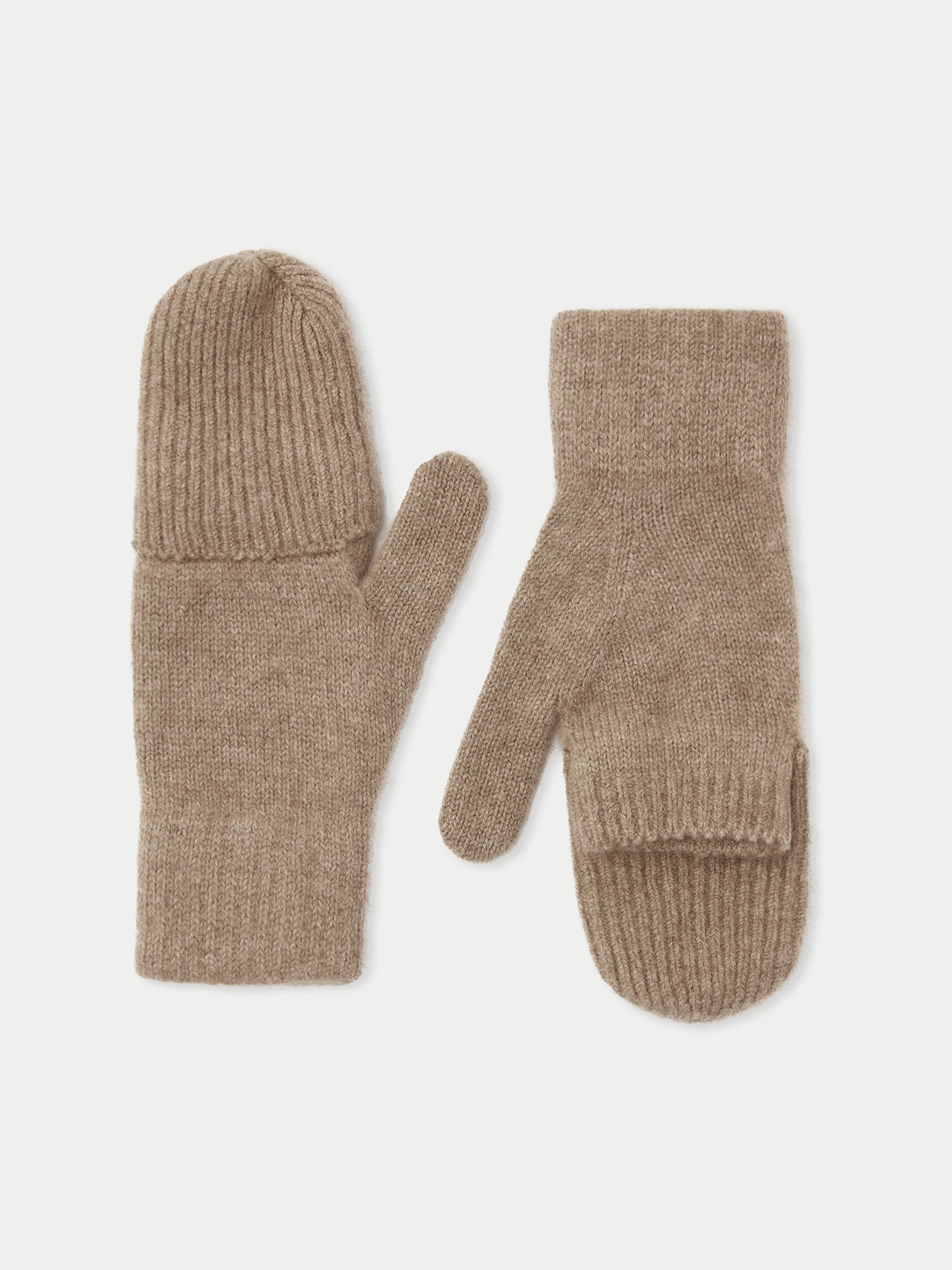 Fingerlose Handschuhe aus Kaschmir mit Klappe