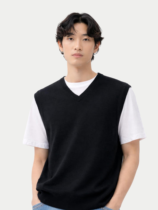Zeitlose Kaschmirweste mit V-Ausschnitt