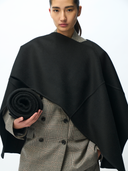Vielseitiger Kaschmir Poncho Schwarz - Gobi Cashmere