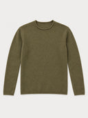 Kaschmirpullover mit Rollkante, Rundhals