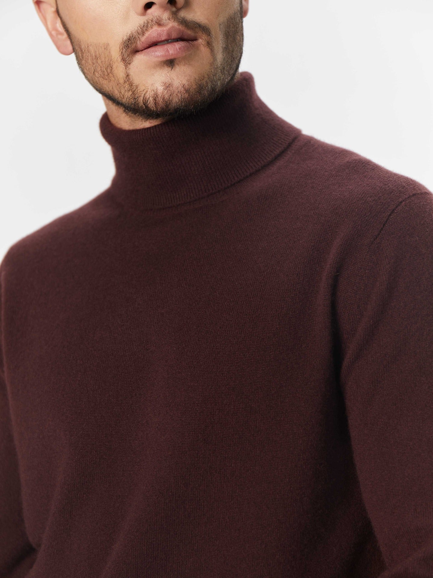 Basic Kaschmir Rollkragenpullover
