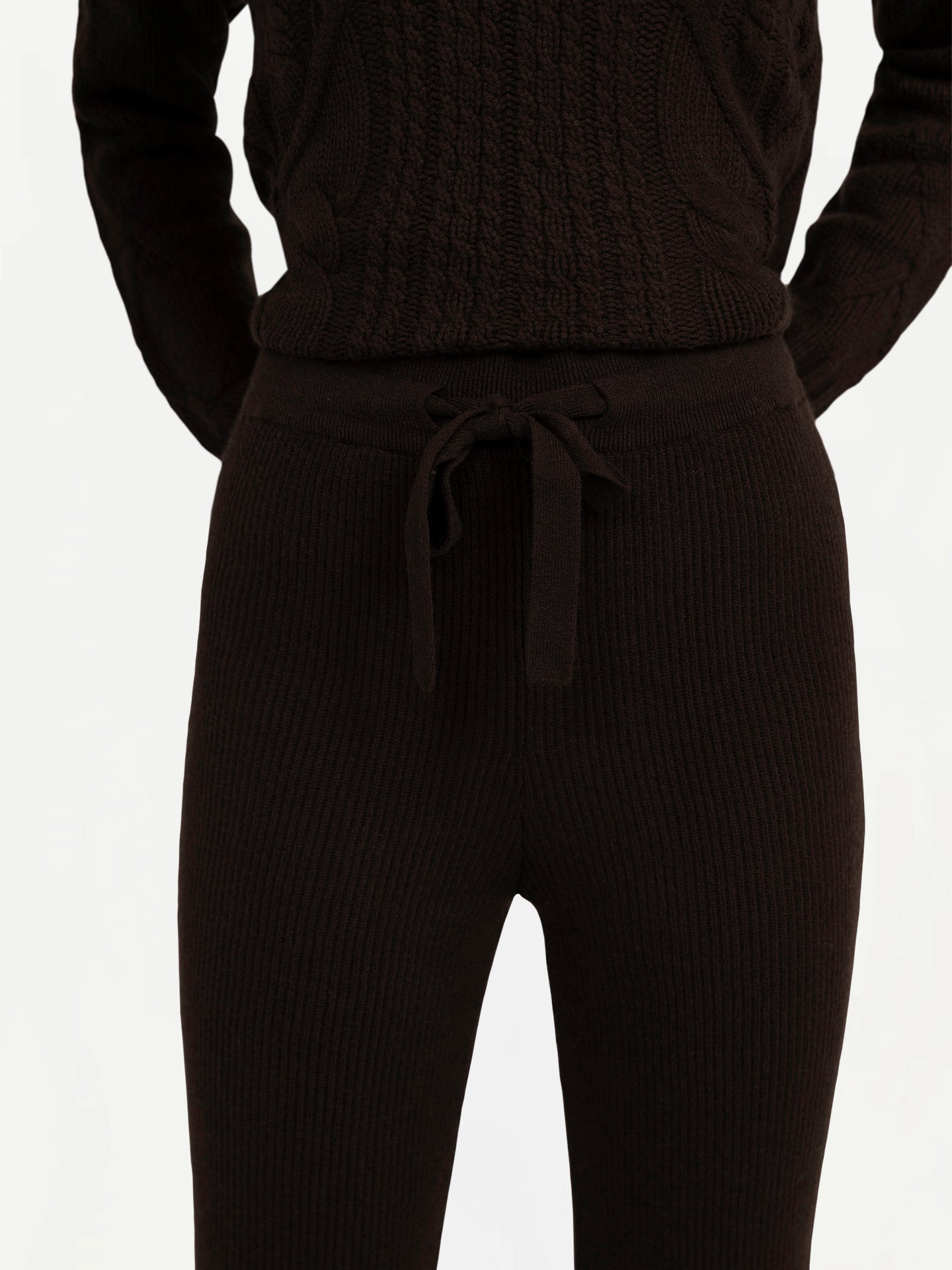 Rippstrickhose aus Kaschmir
