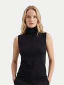 Damen Kaschmir-Seiden Top mit hohem Kragen | GOBI Cashmere