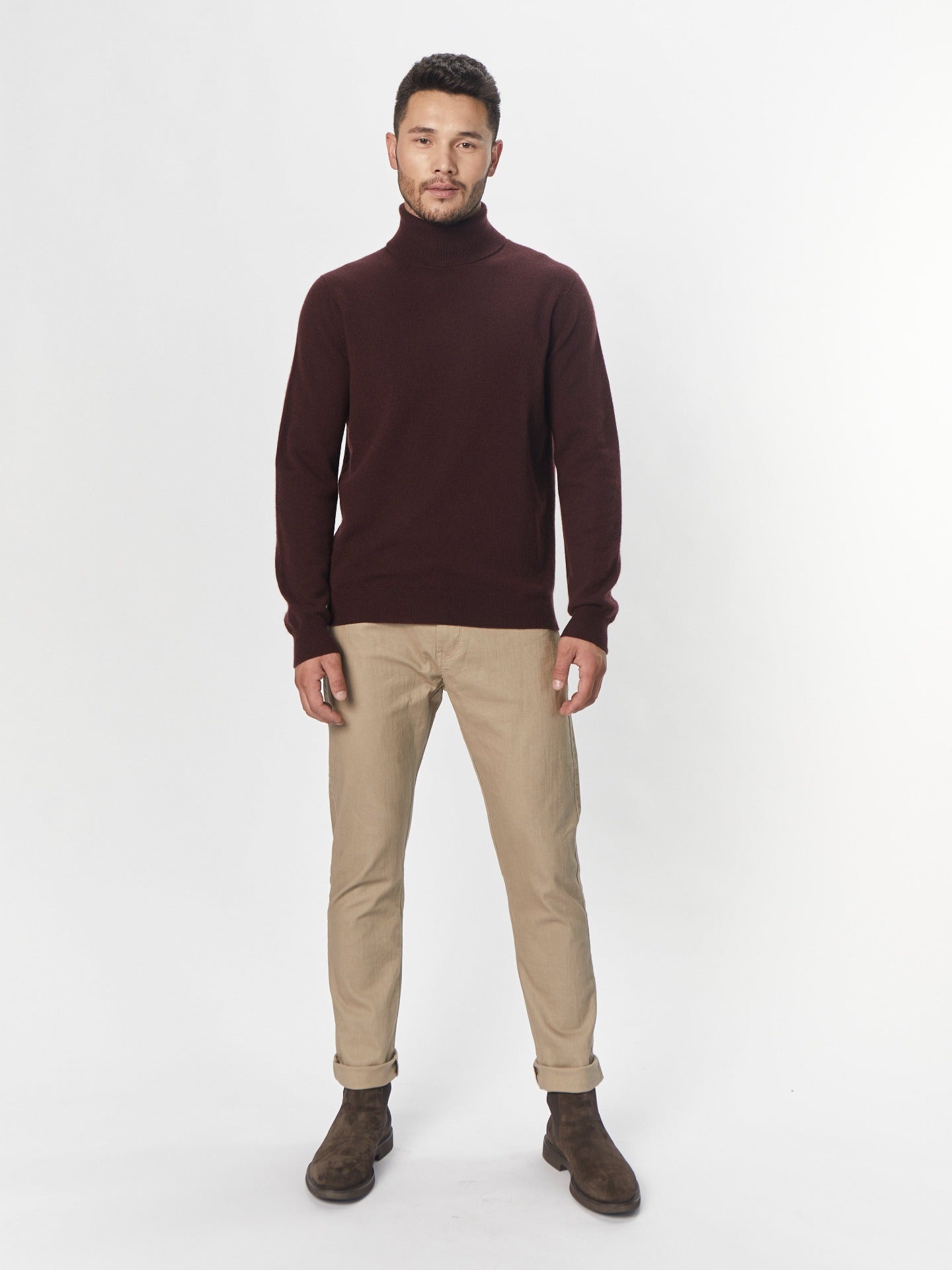 Basic Kaschmir Rollkragenpullover