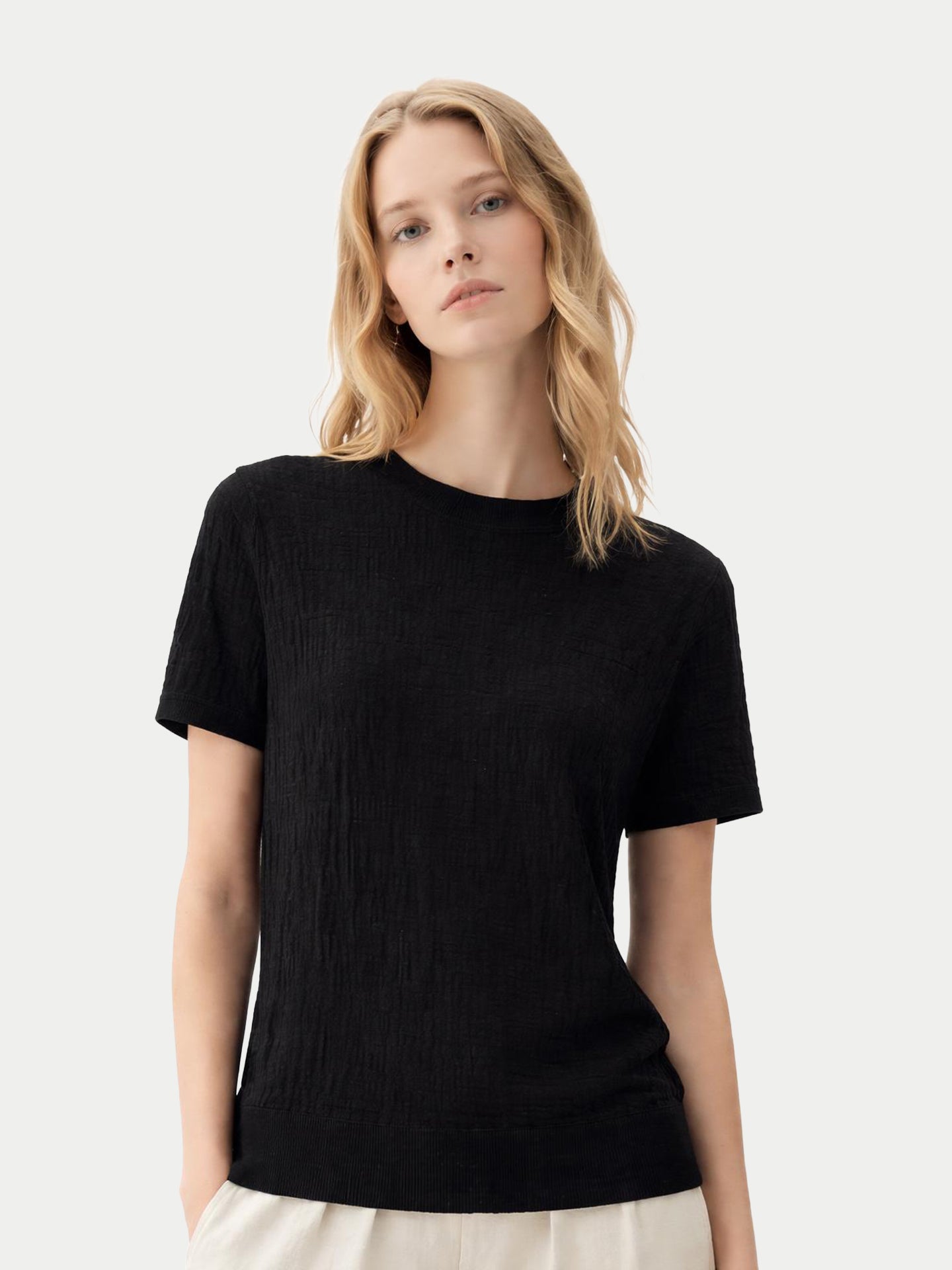 T-Shirt aus Seide-Kaschmir