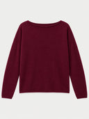 Kaschmirpullover mit U-Boot-Ausschnitt