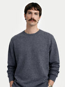 Herren R-Ausschnitt Pullover Plum Kitten | GOBI Cashmere
