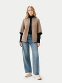 Ponchojacke aus Kaschmir mit Tasche