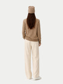 Naturfarbe 99€ Kaschmir-Set aus Pullover und Mütze