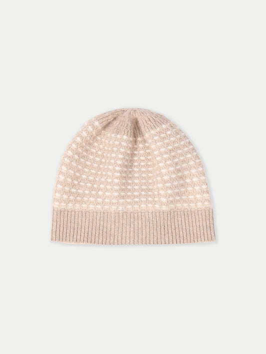 Waffelstrick Kaschmir-Mütze Warmes Gray - Gobi Cashmere