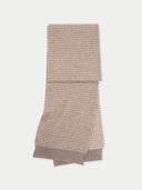 Waffelstrick Kaschmir-Schal Taupe - Gobi Cashmere