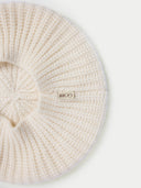 Strukturierte Strick-Beret Coconut Milk - Gobi Cashmere