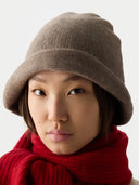Eleganter Filz-Bucket Hat Taupe - Gobi Cashmere