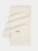 Breitgerippter Strickschal Weiß - Gobi Cashmere