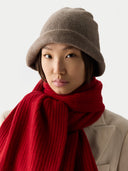 Breitgerippter Strickschal Chili Pepper - Gobi Cashmere