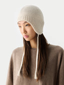 Ultimate Warmth Strick-Bindemütze Coconut Milk - Gobi Cashmere